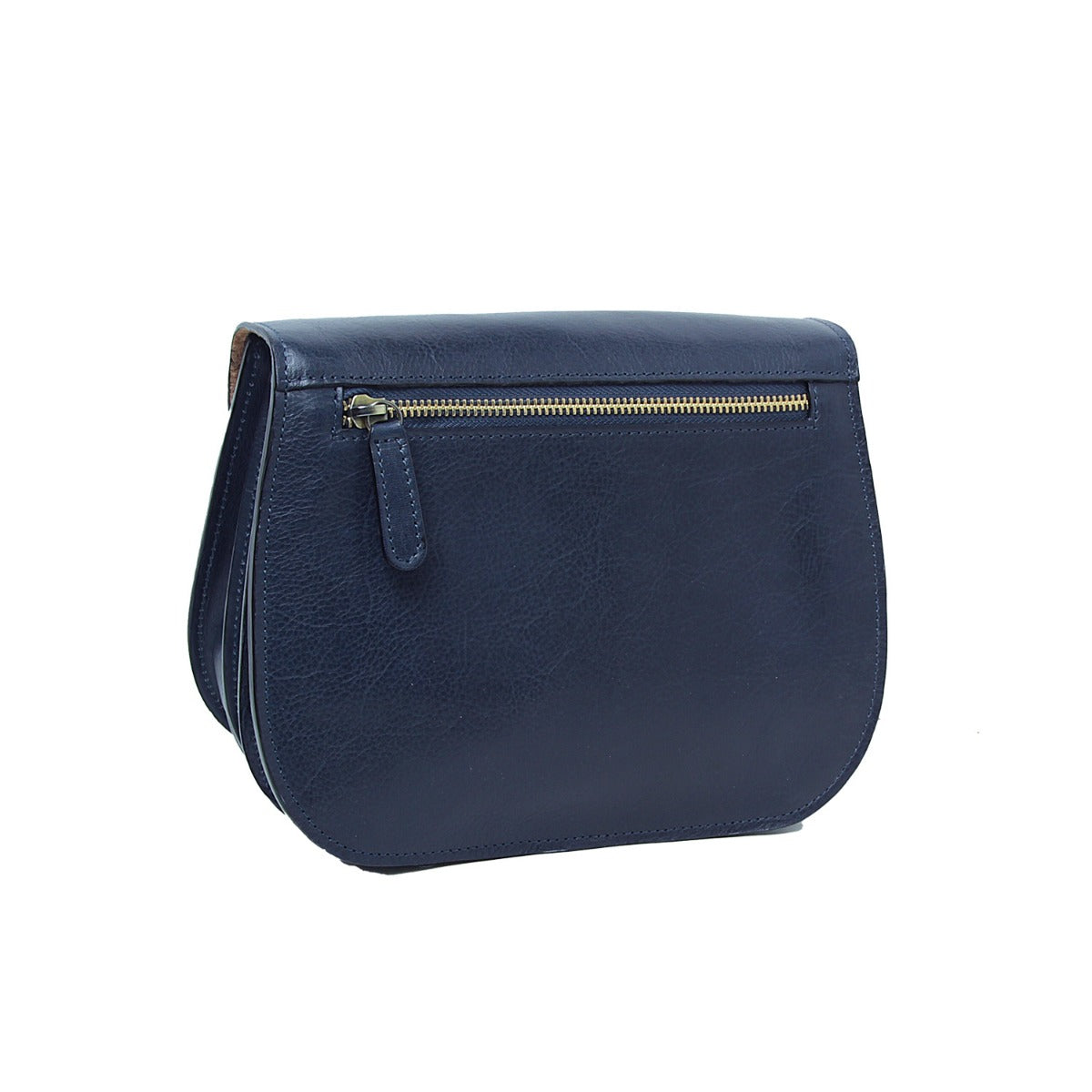 Full grain calfskin shoulder bag-blue
