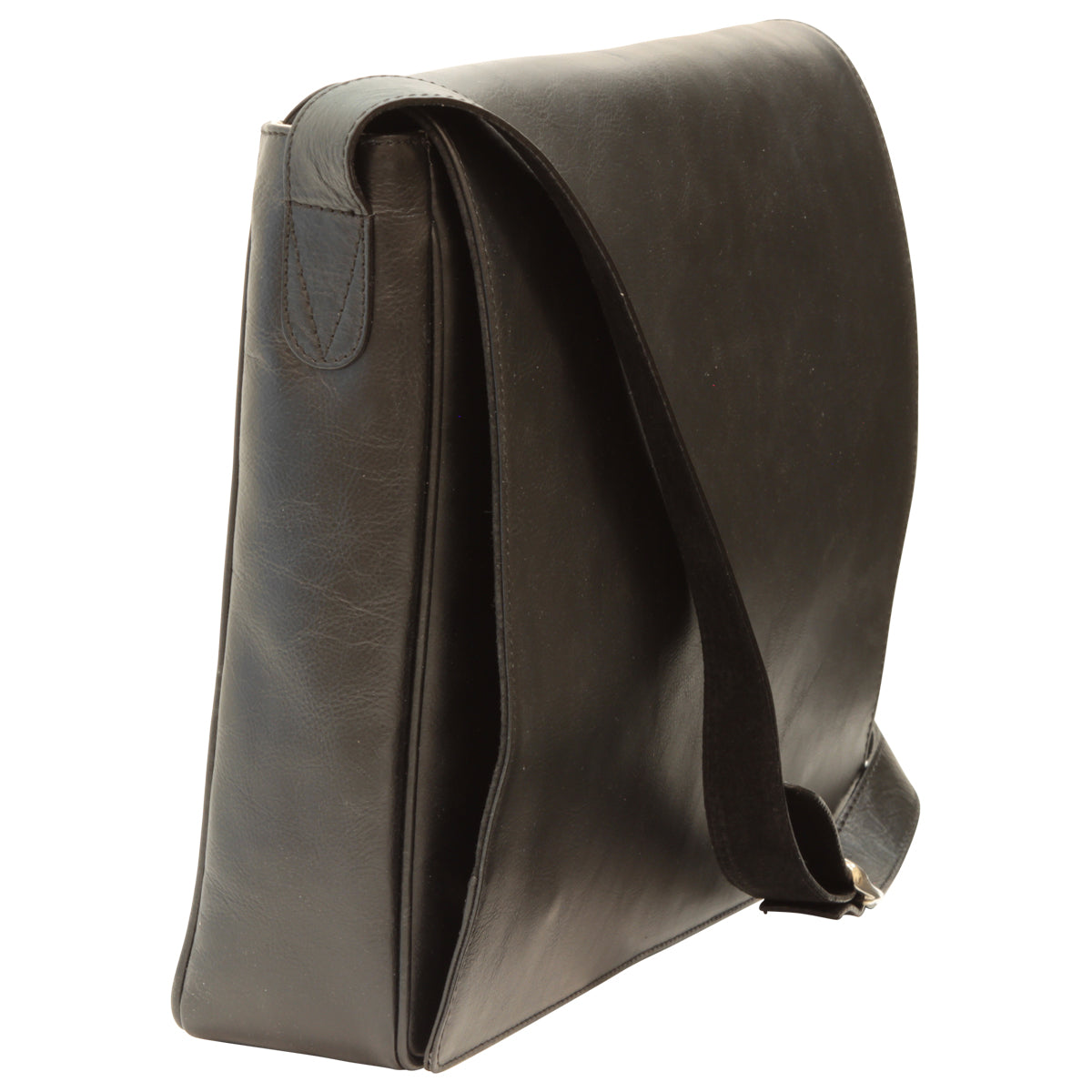 Italian Leather Messenger Bag For Men In Full-grain Leather