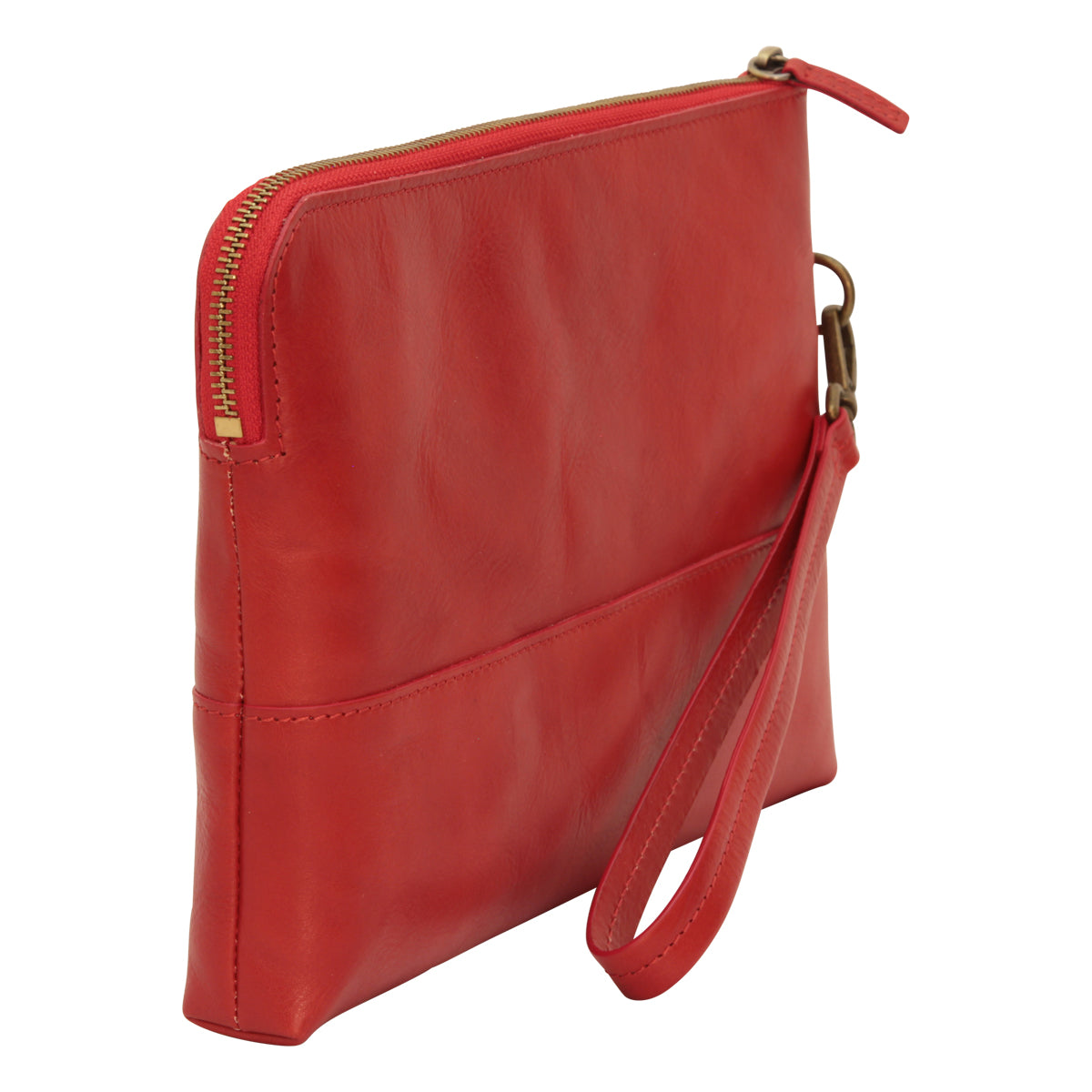 Full grain calfskin document case - red