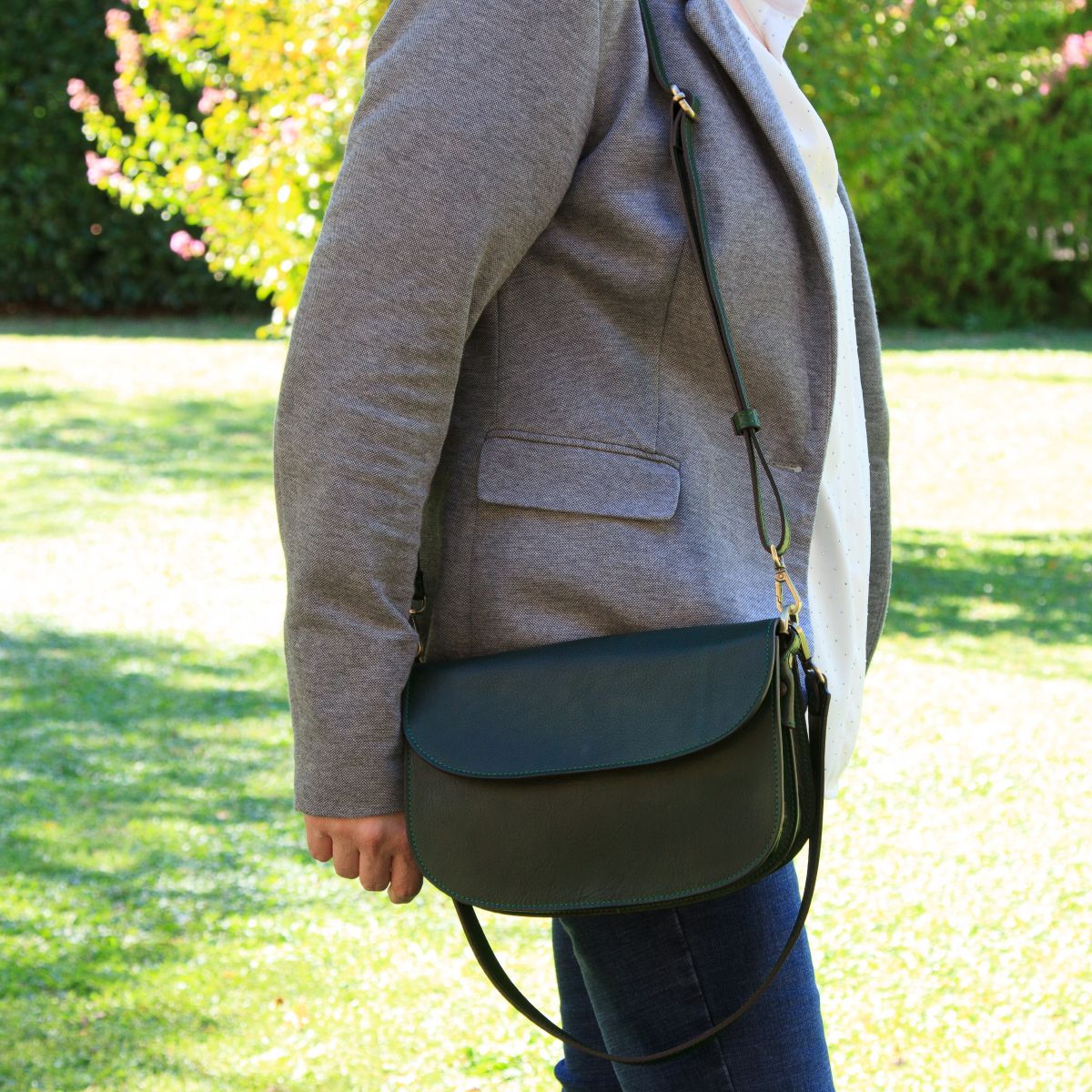Two-sided Shoulder Bag In Full-grain Calfskin