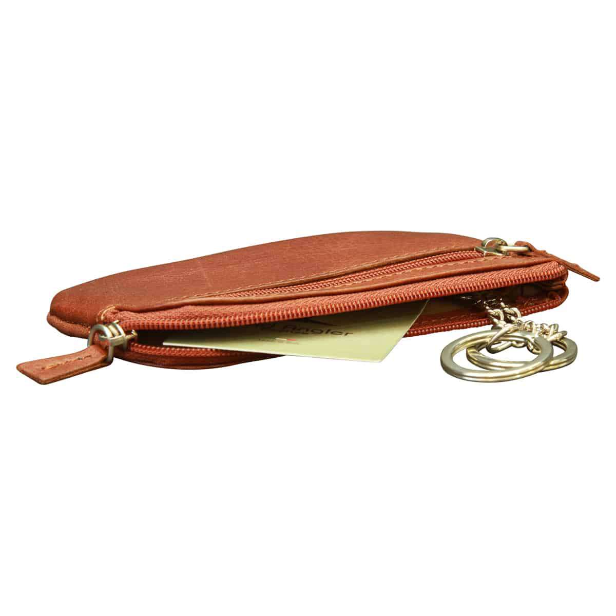 Italian leather key chain - Brown