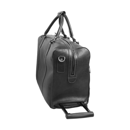 Oiled Calfskin Leather Duffel Bag - Black