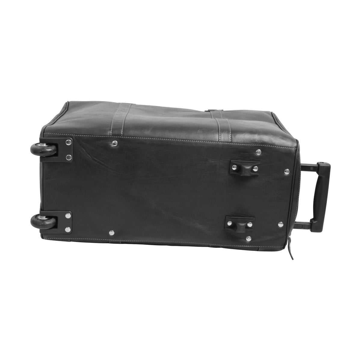 Oiled Calfskin Leather Duffel Bag - Black