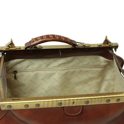 Leather "Old America" Bag (Large) - Brown