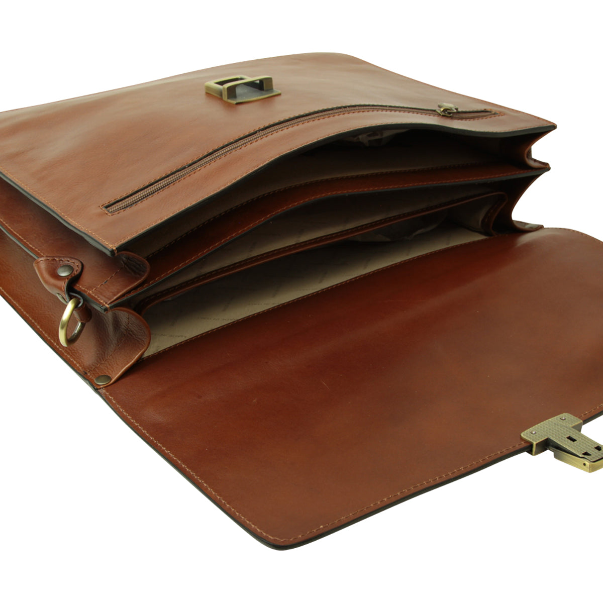 Leather computer bag for men – Brown