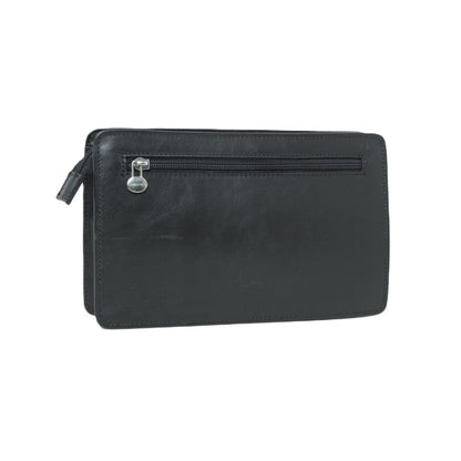 Full grain leather Clutch  - black