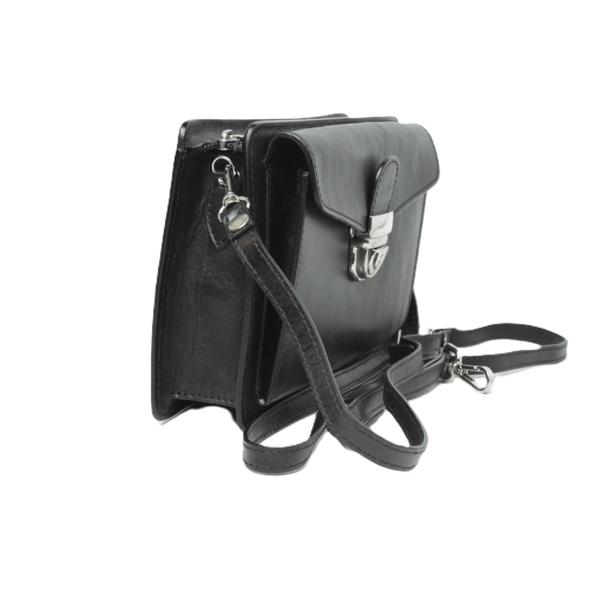Full grain leather Clutch  - black