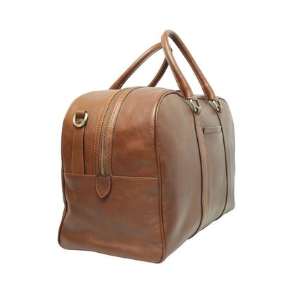 Soft Calfskin Leather Travel Bag – chestnut