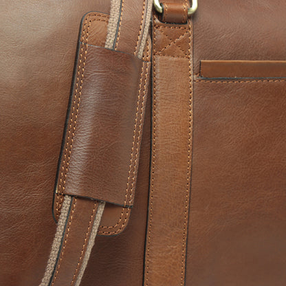 Soft Calfskin Leather Travel Bag – chestnut