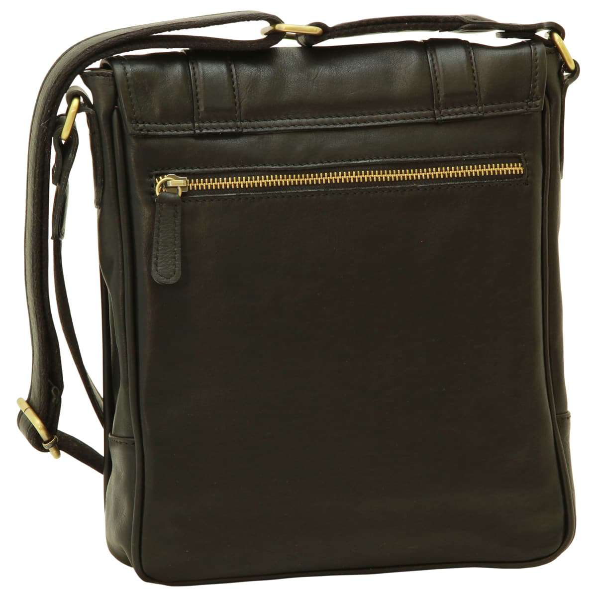 Soft Calfskin Leather Satchel Bag - Black