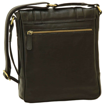 Soft Calfskin Leather Satchel Bag - Black