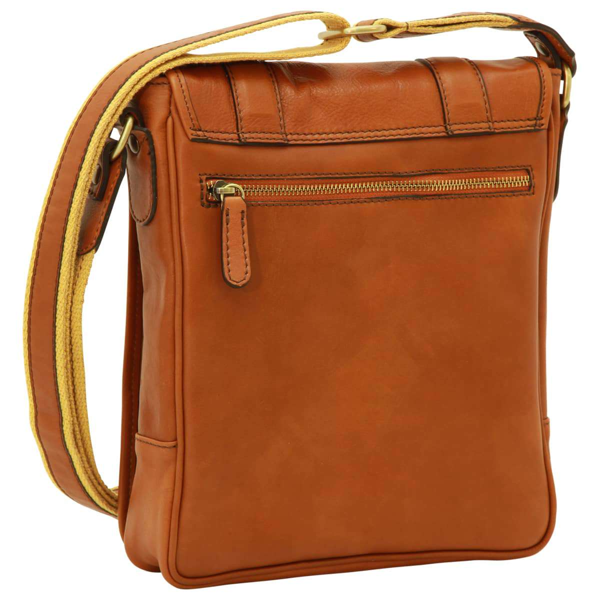 Soft Calfskin Leather Satchel Bag - Gold