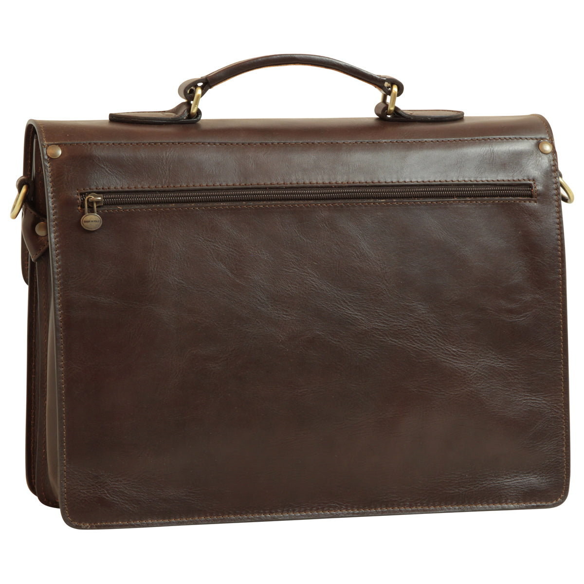 Leather computer bag for men – Dark Brown