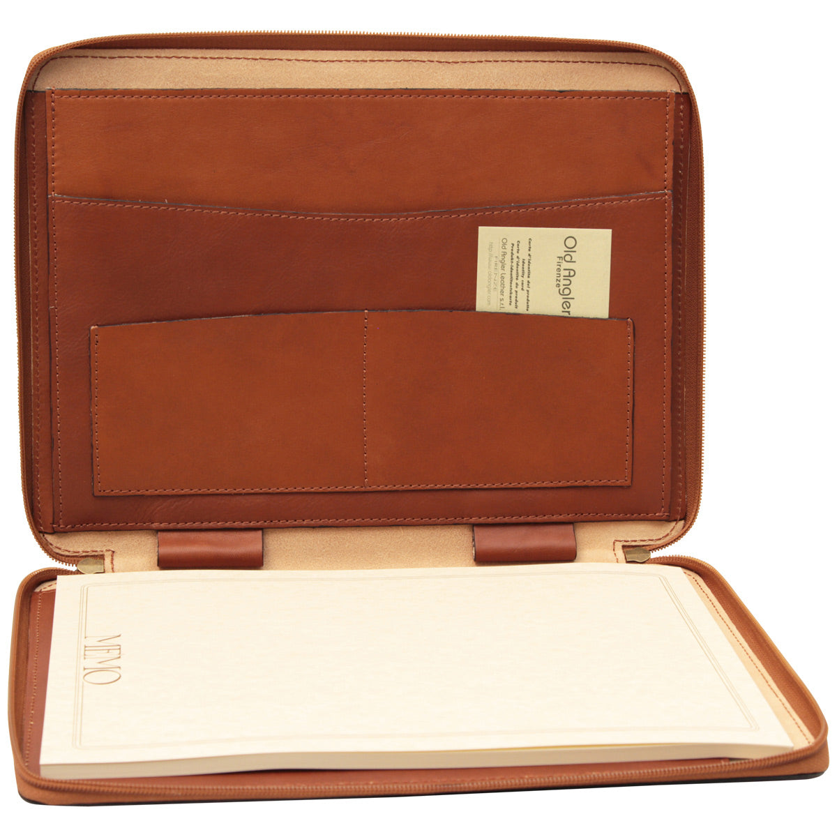 Cowhide leather portfolio - Brown Colonial