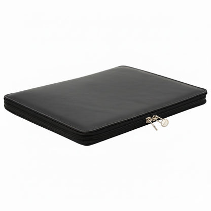 Cowhide leather portfolio - Black