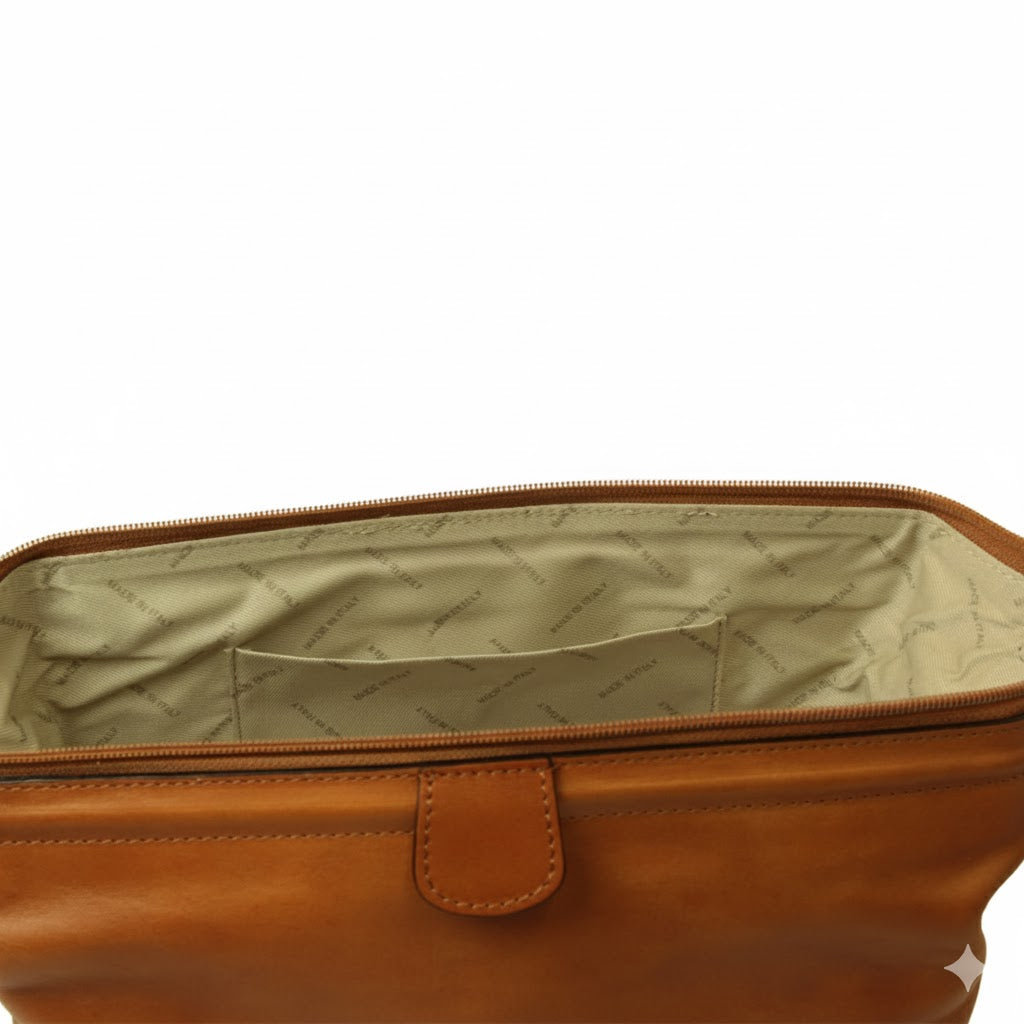 Leather Beauty Case - Brown Colonial