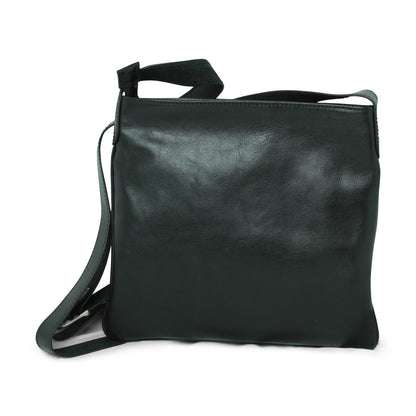 Leather cross body bag - black