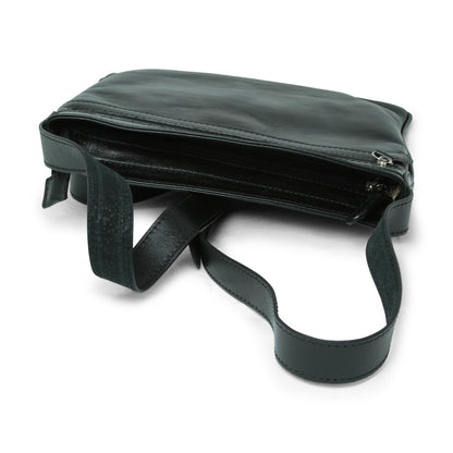 Leather cross body bag - black
