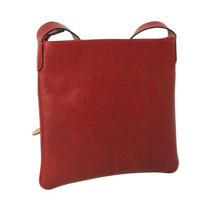 Leather Hip bag - red