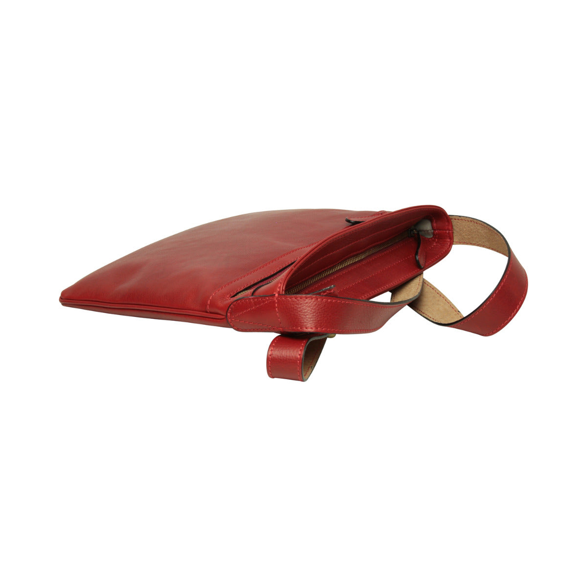 Leather Hip bag - red