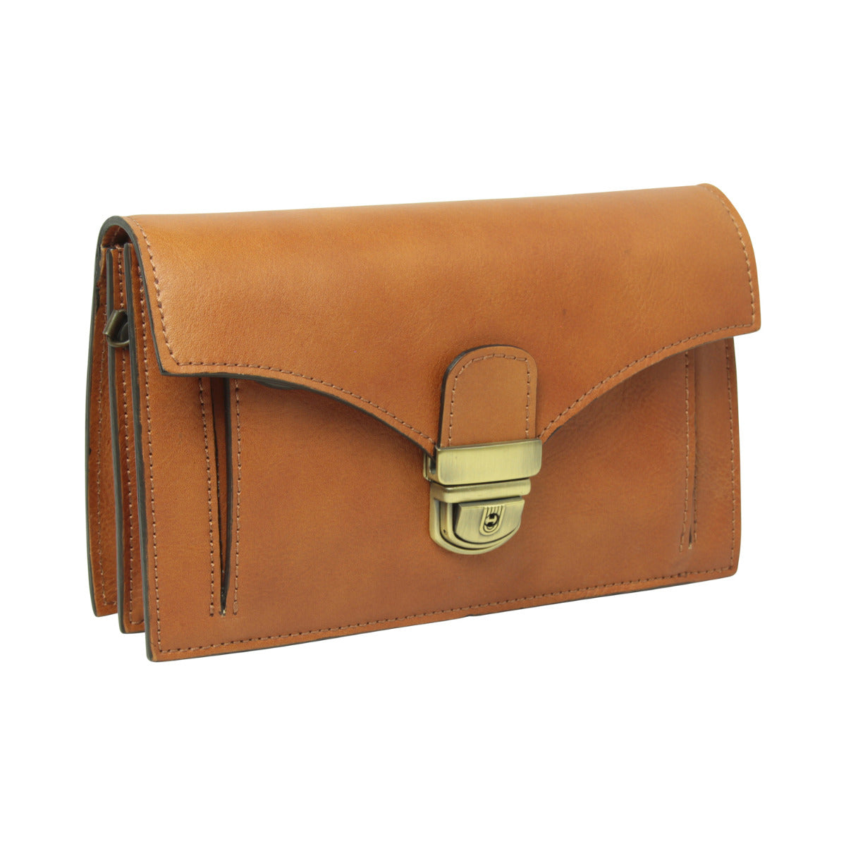 Leather clutch - colonial
