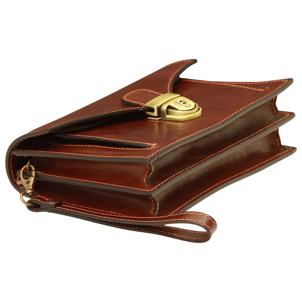 Cowhide clutch - Brown