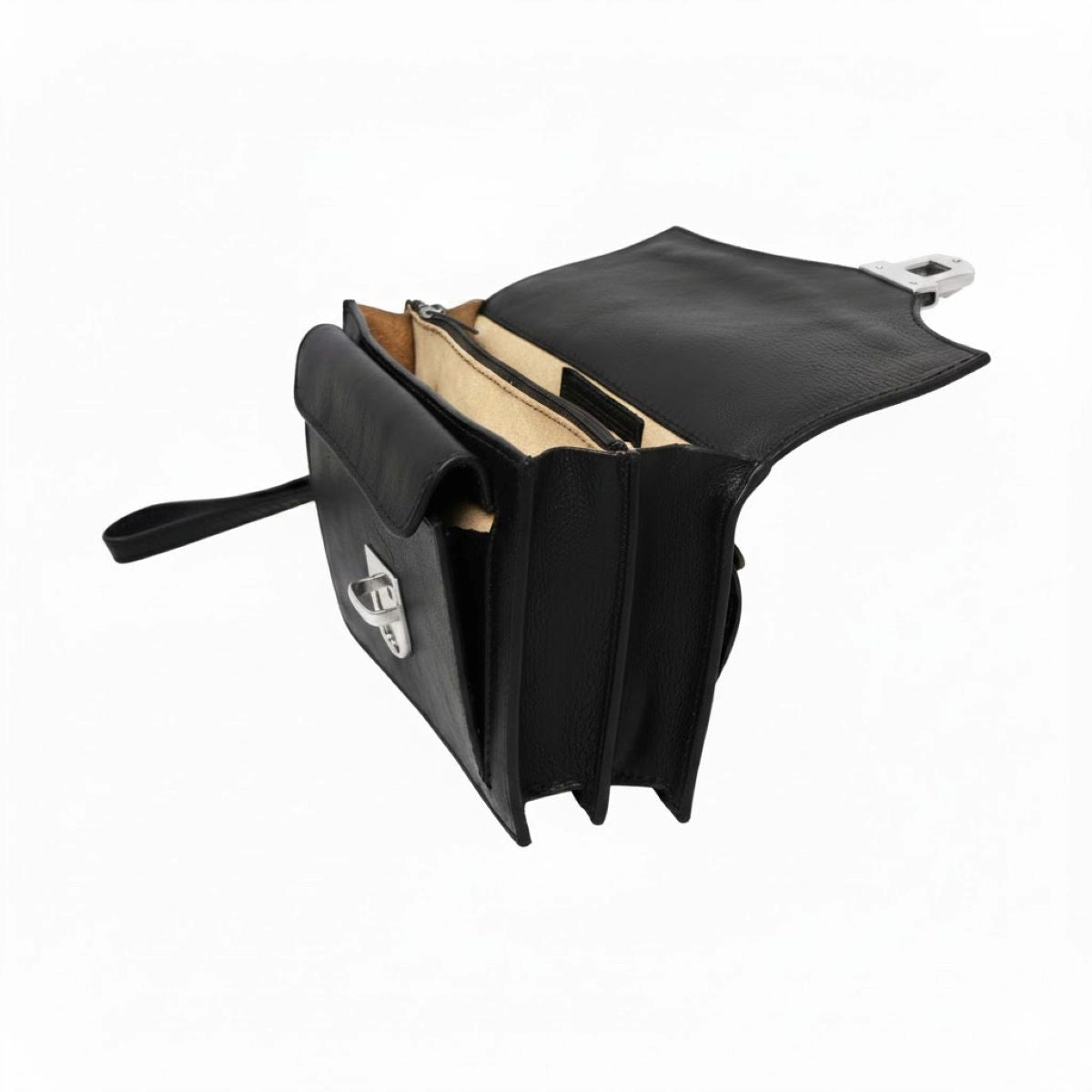 Leather clutch-Black
