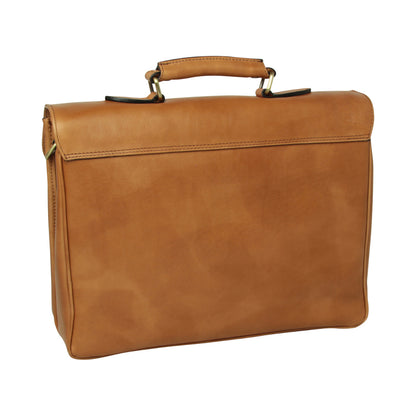Full grain leather briefcase - Colonial Brown