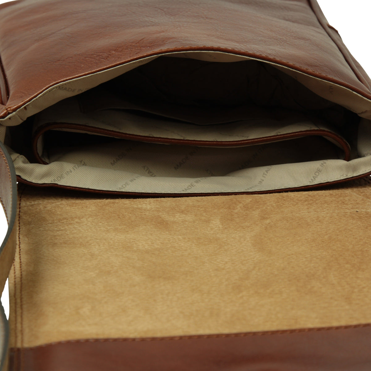 Leather Satchel Bag for I-Pad - Brown