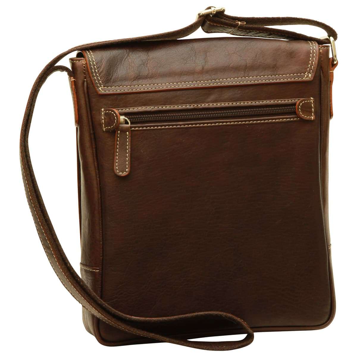 Leather I-Pad bag - Dark Brown