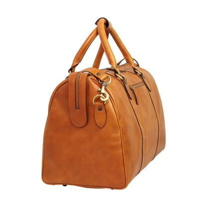 Italian Leather Travel Bags for Men in Full-Grain Leather - Brown Colonial