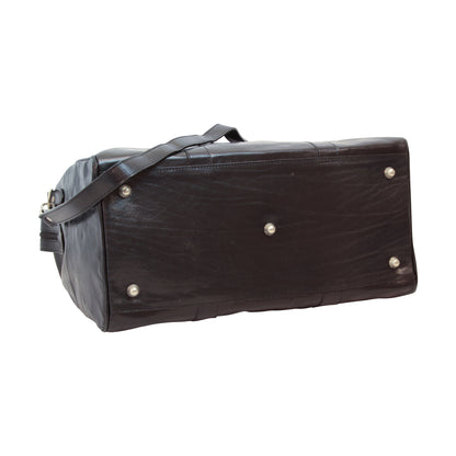 Italian Leather Travel Bags for Men in Full-Grain Leather - Black