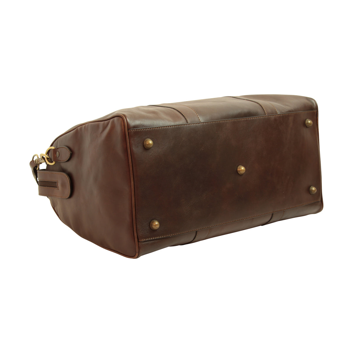 Italian Leather Travel Bags for Men in Full-Grain Leather - Dark Brown