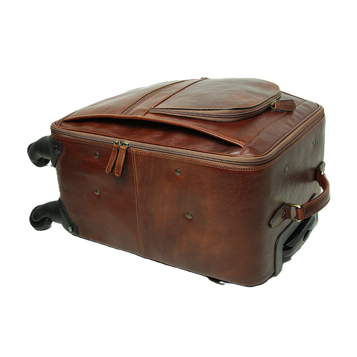 Leather trolley - brown