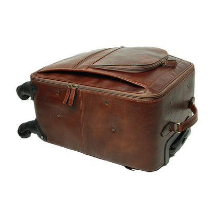 Leather trolley - brown