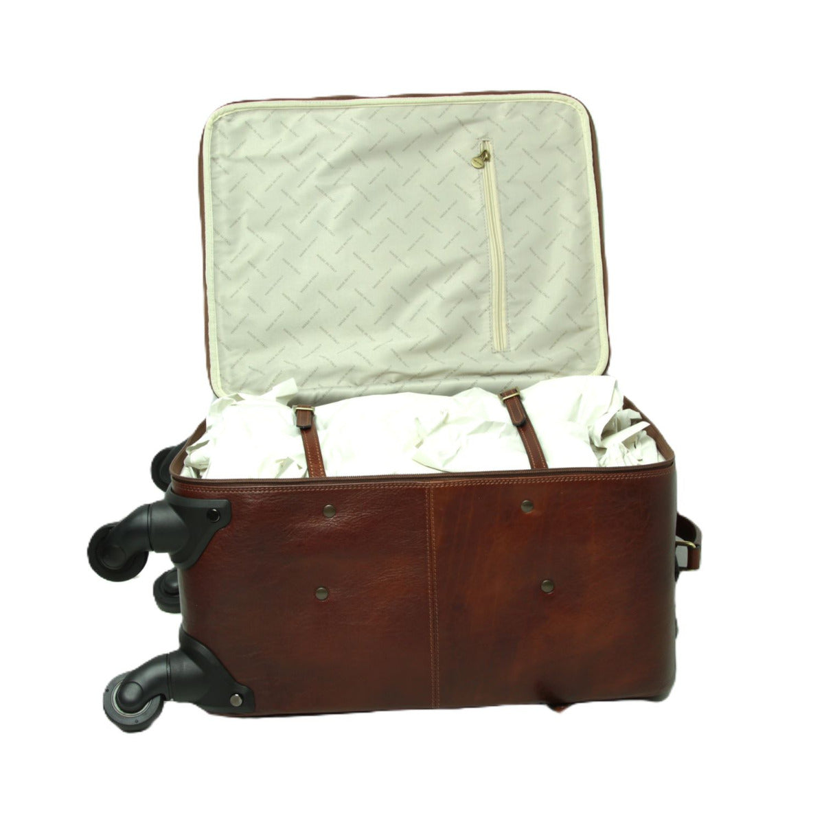 Leather trolley - brown