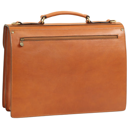 Leather Shoulder Bag for Men in Full-Grain Leather. Brown Colonial