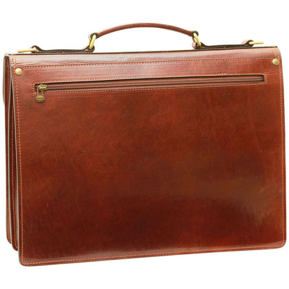 Leather Shoulder Bag for Men in Full-Grain Leather. Brown