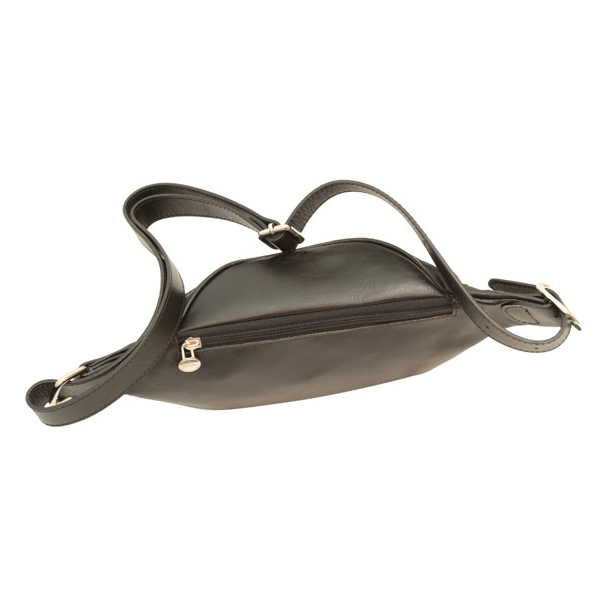 Handmade Leather Belt Bag in Italian Leather - Black