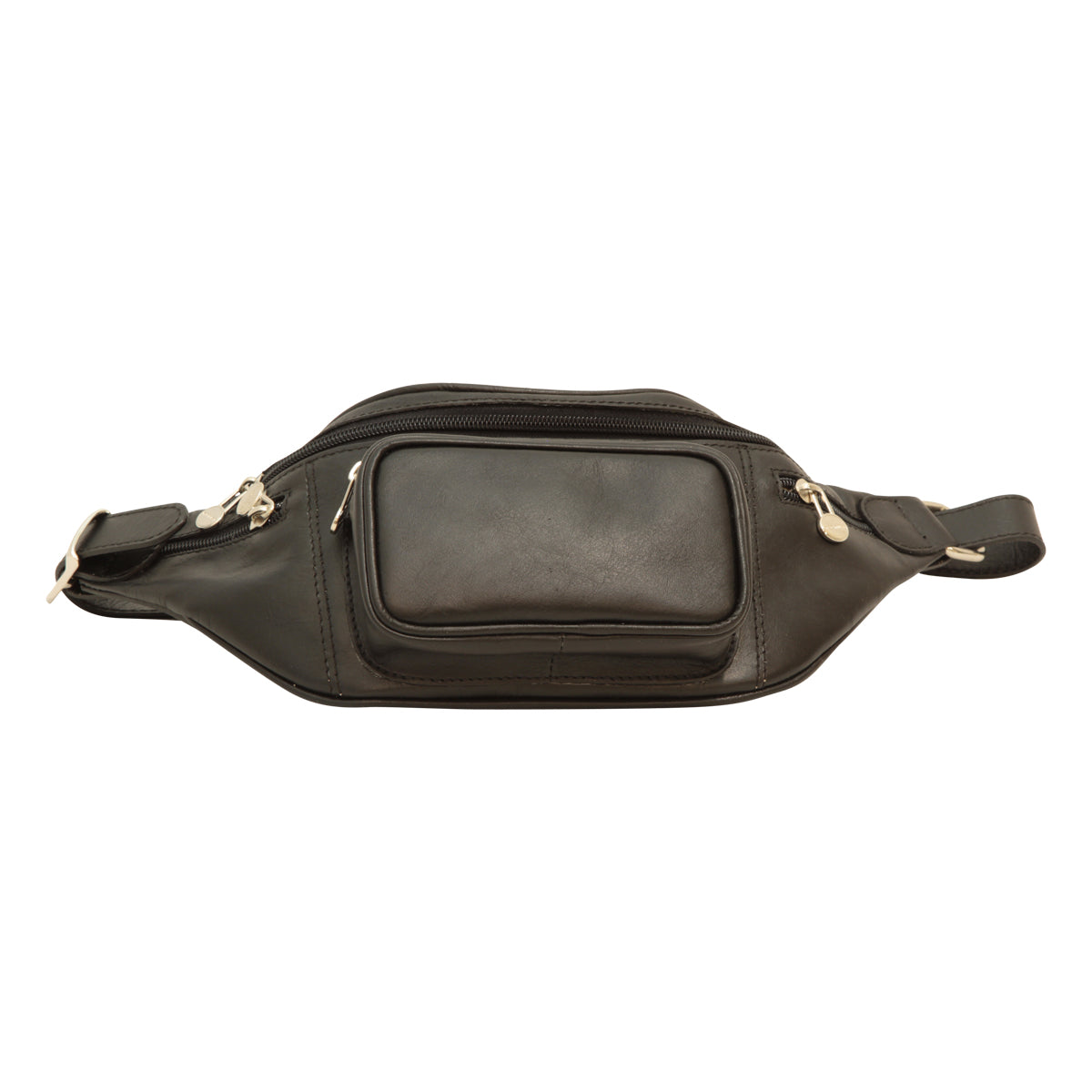 Handmade Leather Belt Bag in Italian Leather - Black