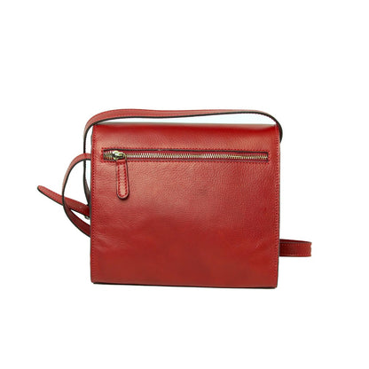 Full grain calfskin shoulder bag-Red