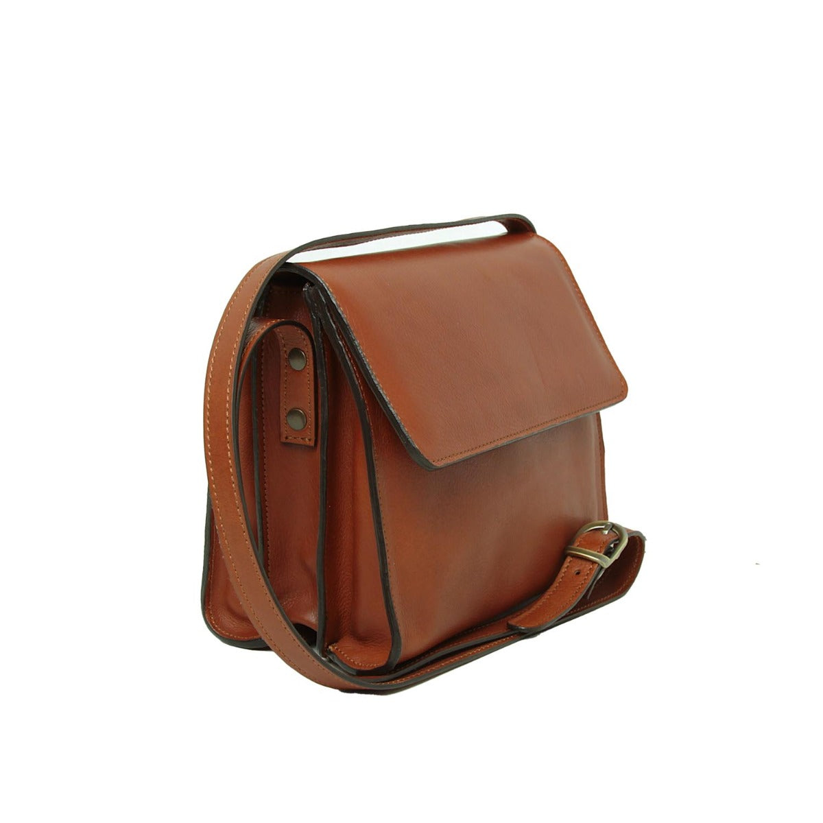 Calfskin shoulder bag-Teak