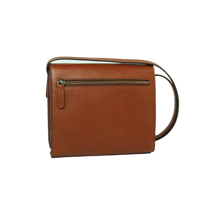 Calfskin shoulder bag-Teak