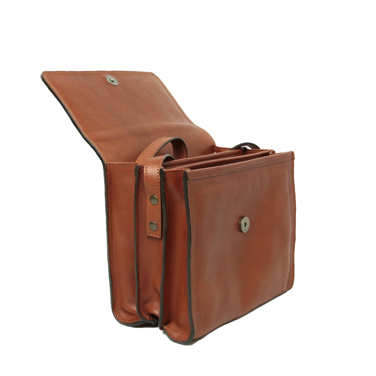 Calfskin shoulder bag-Teak