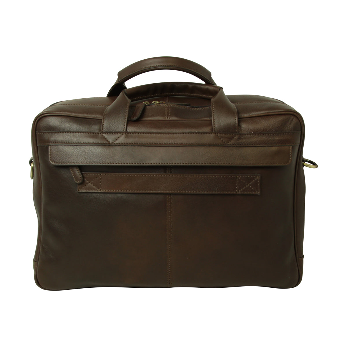 Leather computer briefcase- Dark Brown