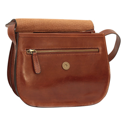 Full grain calfskin shoulder bag - brown