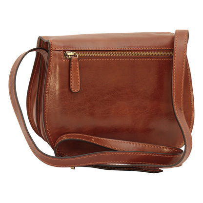 Full grain calfskin shoulder bag - brown