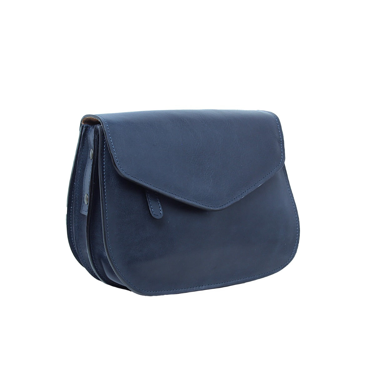 Full grain calfskin shoulder bag-blue