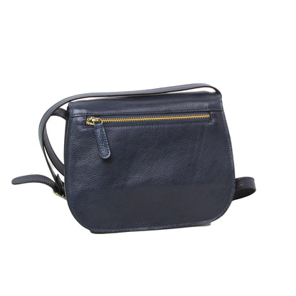 Women's shoulder bag in full grain calfskin-Blue