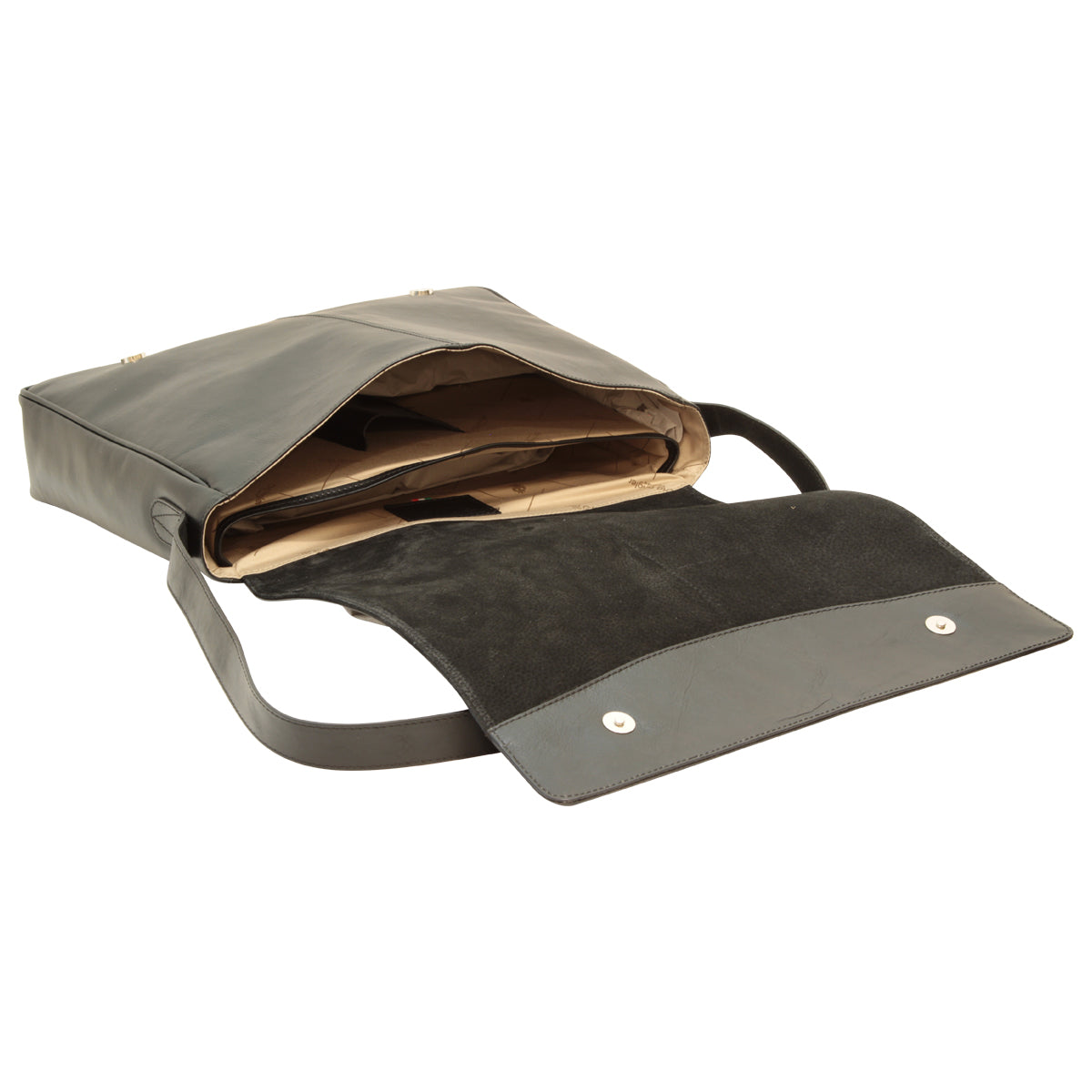 Italian Leather Messenger Bag For Men In Full-grain Leather